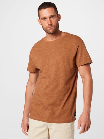 T-Shirt TOM TAILOR DENIM en marron : devant