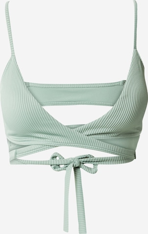 HOLLISTER Triangel Bikinitop in Groen: voorkant