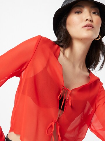 Monki Blouse in Red