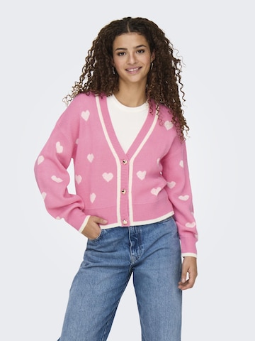 JDY Knit cardigan 'JDYRomance' in Pink