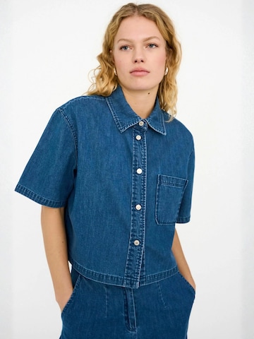 Ivy Copenhagen Blouse 'Malika' in Blauw: voorkant