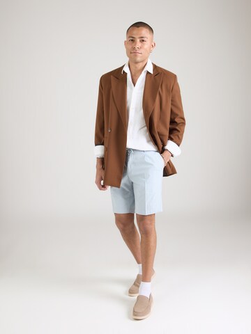 bugatti Regular Pleated Pants in Blue