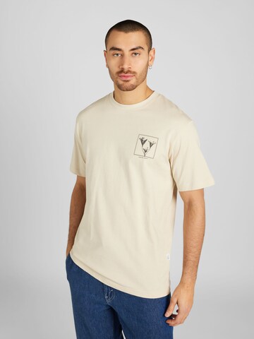 T-Shirt 'RELAX' SELECTED HOMME en beige : devant