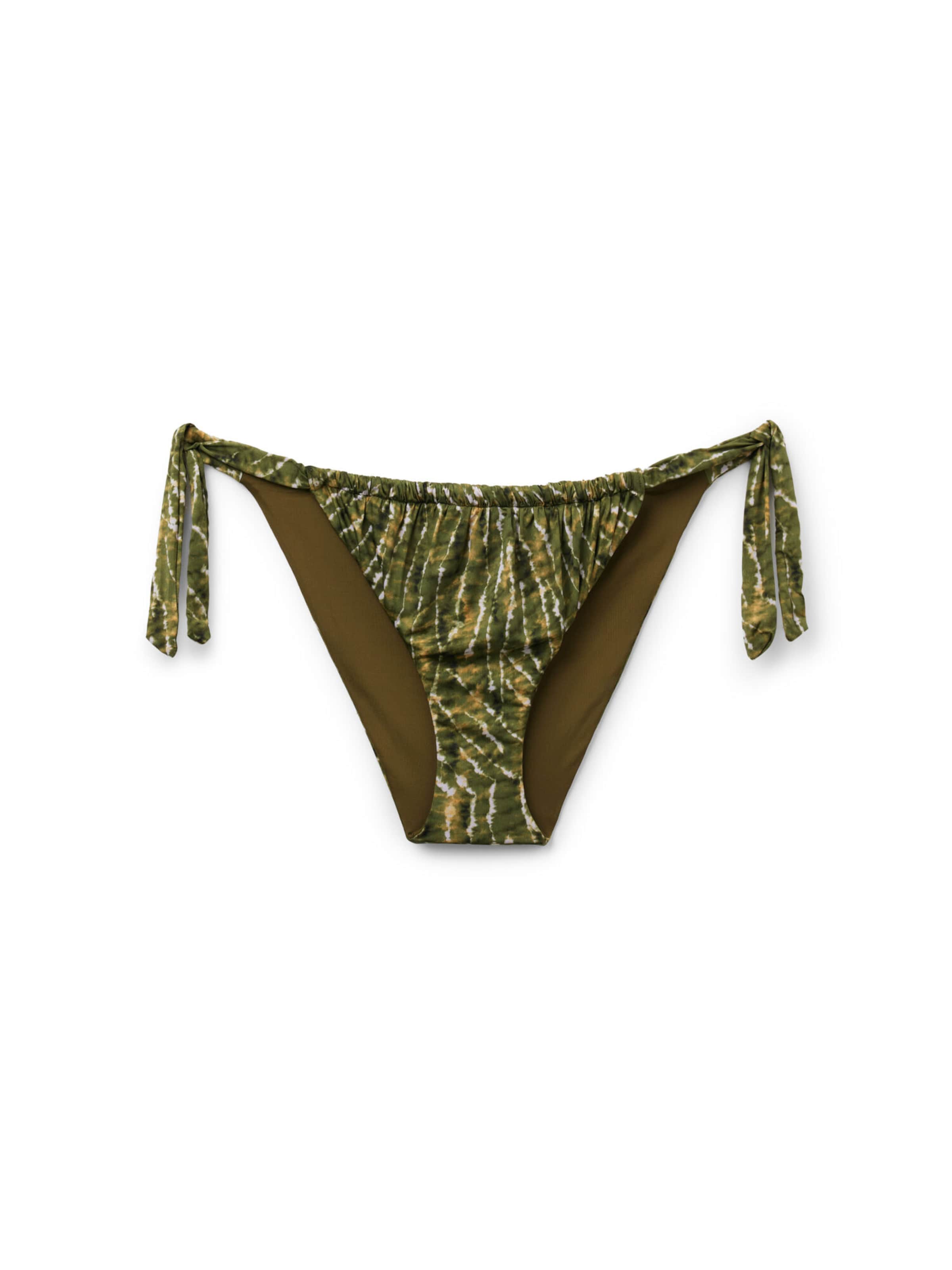 CALZEDONIA Bikini Bottoms 'Natural Tie-Dye' in Green: front