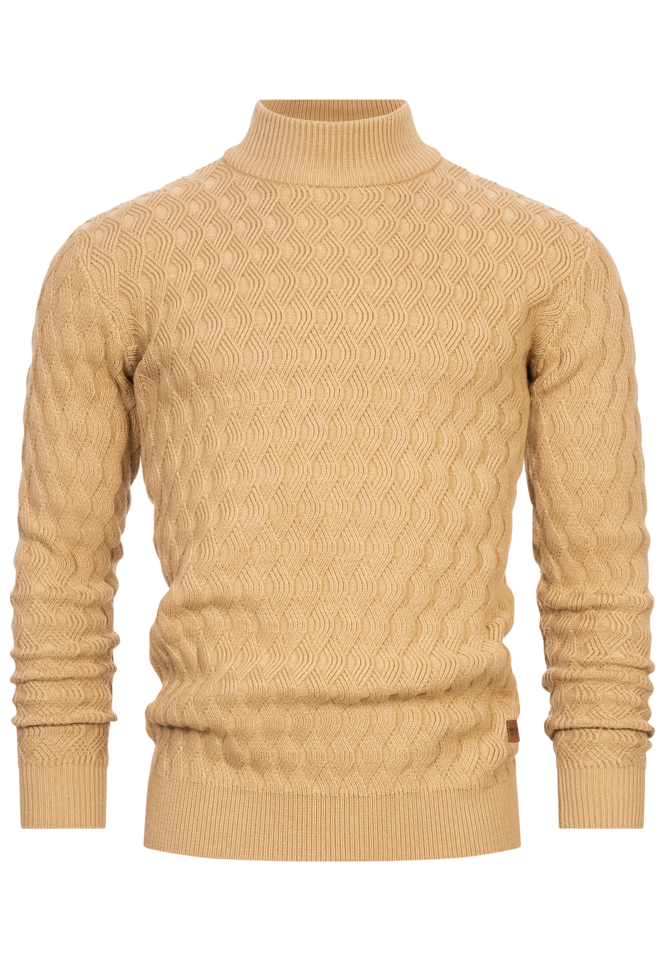 INDICODE JEANS Trui 'Alpha' in Beige: voorkant