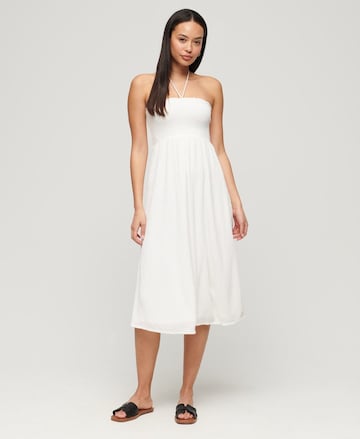 Superdry Beach Dress in White: front