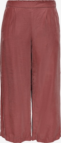 ONLY Wide leg Pleat-Front Pants 'ONLCARISA-MAGO' in Red: front