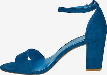 Rock Your Curves by Angelina K. Strap Sandals in Blue: front