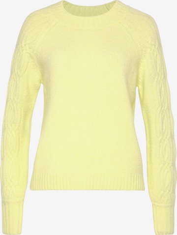 LASCANA Sweater in Yellow: front