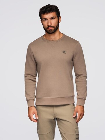 Sweat-shirt Ombre en marron : devant