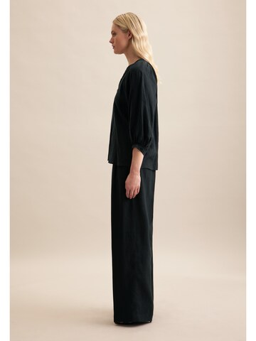 SEIDENSTICKER Blouse 'Schwarze Rose' in Zwart