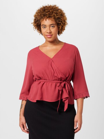 Camicia da donna 'Anna' di ABOUT YOU Curvy in rosso: frontale