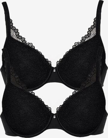 VIANIA T-Shirt BH 'Leni' in Schwarz: Vorderseite