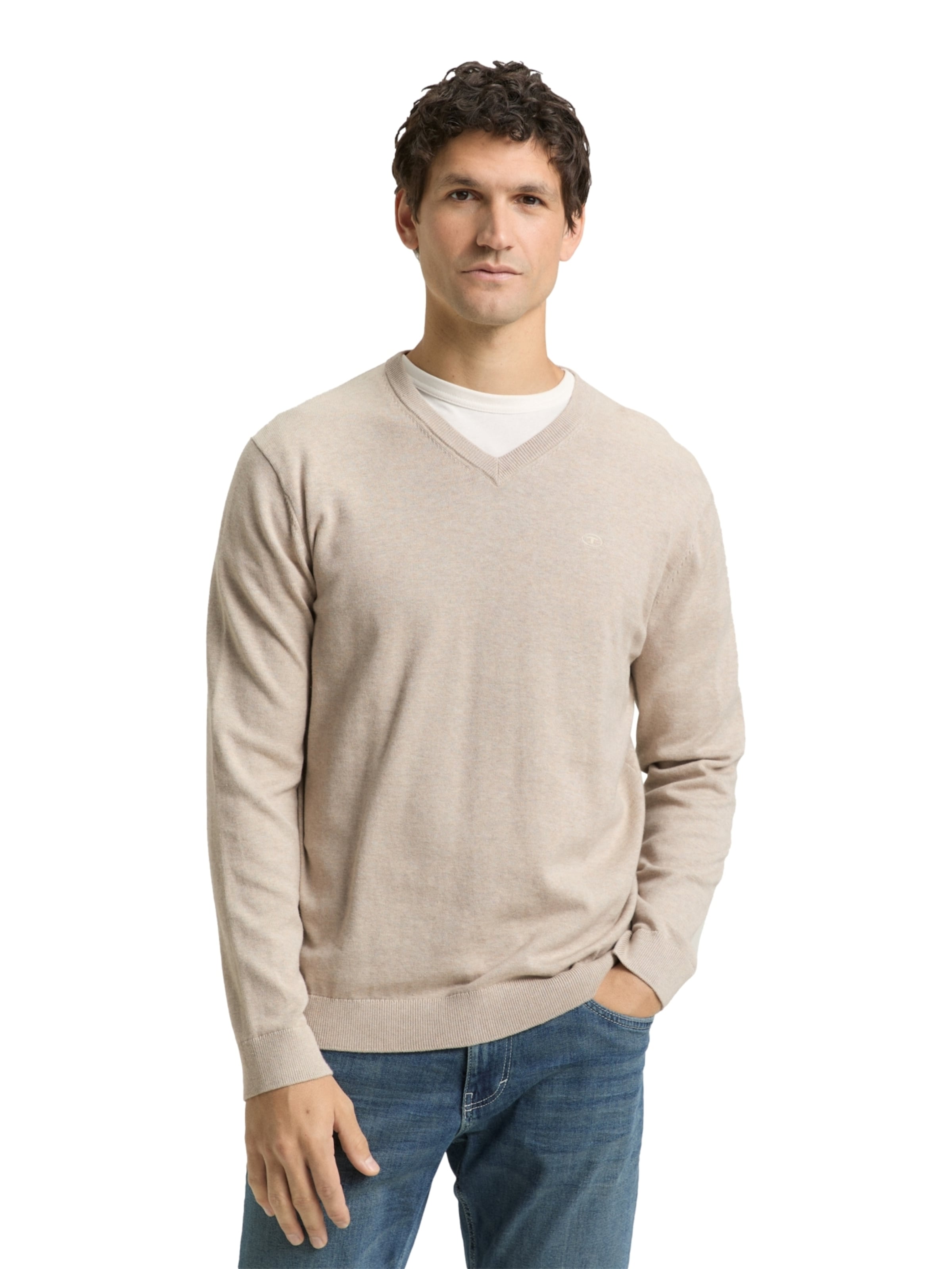 TOM TAILOR Trui in Beige: voorkant