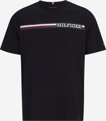Tommy Hilfiger Big & Tall Тениска в черно: отпред