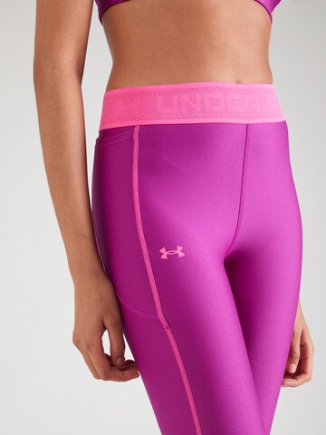 UNDER ARMOUR Skinny Sporthose in Lila