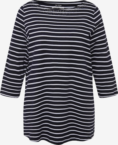 Marškinėliai iš Ulla Popken, spalva – tamsiai mėlyna jūros spalva / balta, Prekių apžvalga