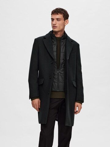 Manteau mi-saison 'SLHNEW JOSEPH' SELECTED HOMME en noir : devant