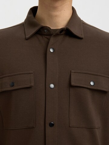 SELECTED Regular Fit Jacke 'SLHJackie' in Braun
