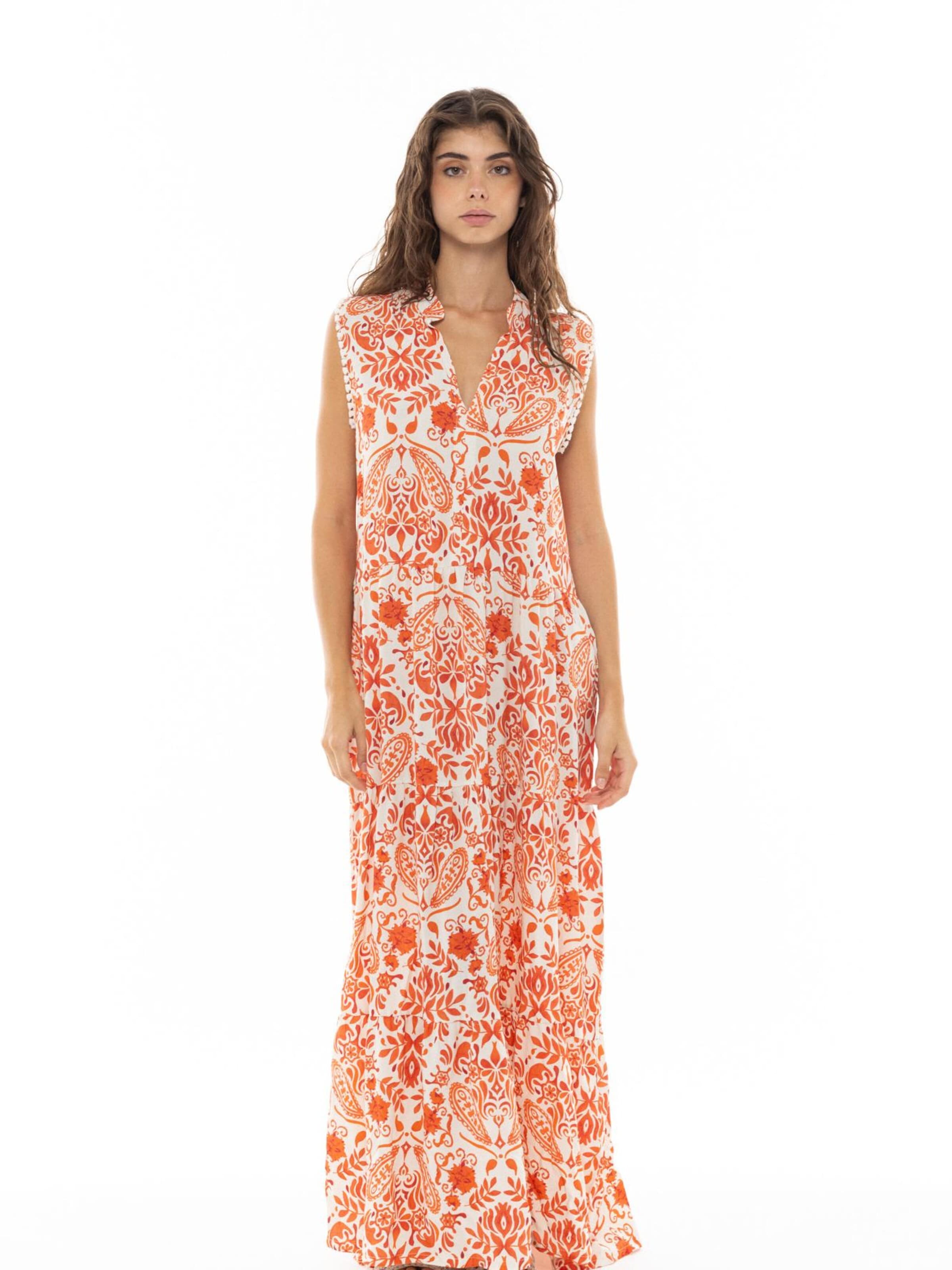 Pink Label Sommerkjole i orange: forside