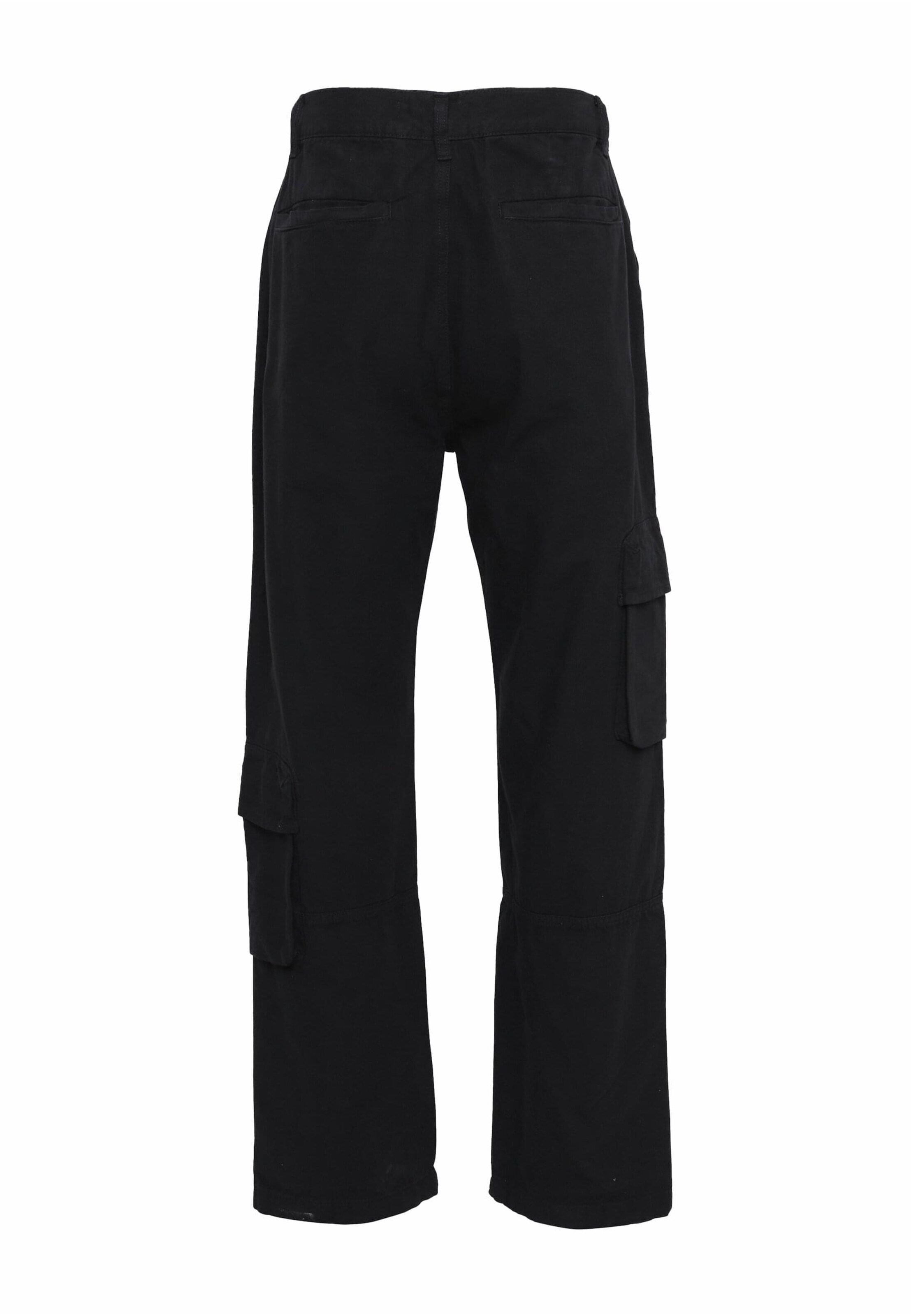 Regular Pantalon cargo Pegador en noir
