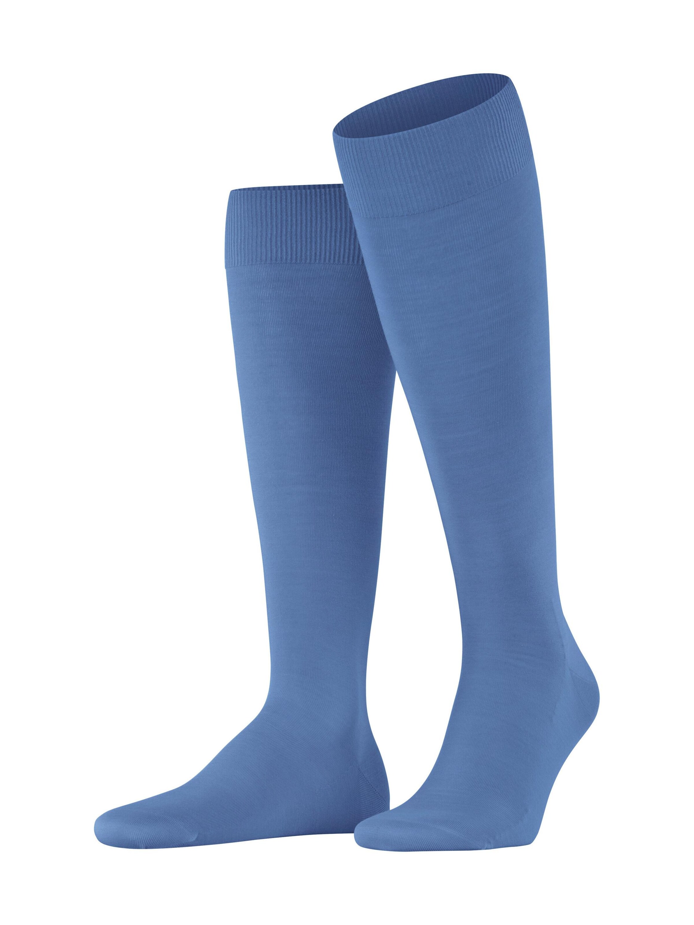 FALKE Knee High Socks 'ClimaWool' in Blue