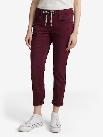 TOM TAILOR Tapered Housut värissä punainen: etupuoli