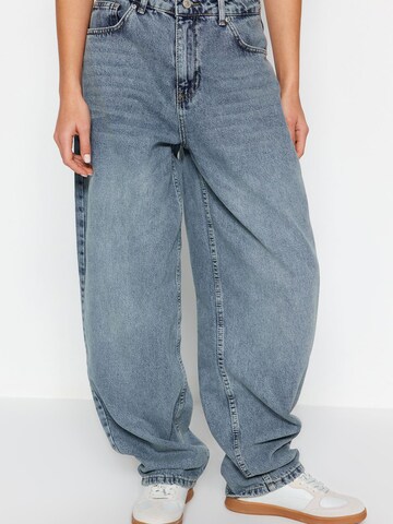 Baggy Jean Trendyol en bleu : devant