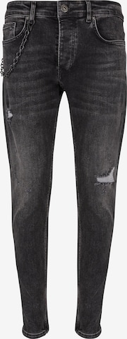 2Y Premium Slim fit Jeans in Black: front