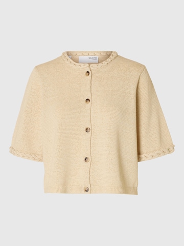Cardigan SELECTED en beige : devant