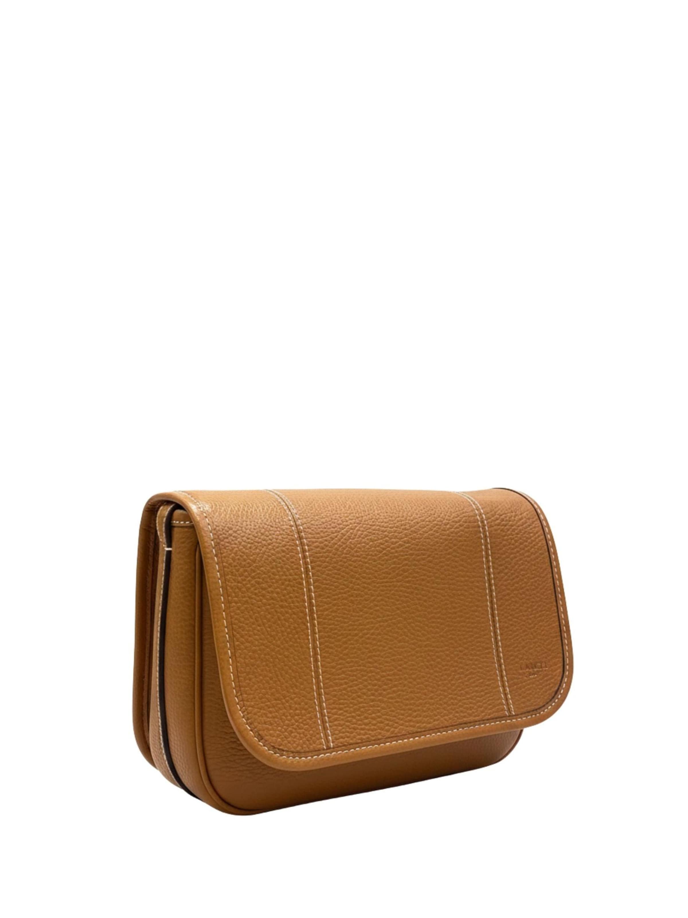 Lancel Schoudertas 'Lancel Sac Rabat M Victoire Camel Femme' in Bruin