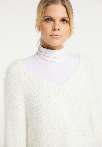 usha WHITE LABEL Knit Cardigan in White