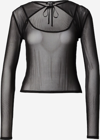 Nasty Gal Shirt in Zwart: voorkant