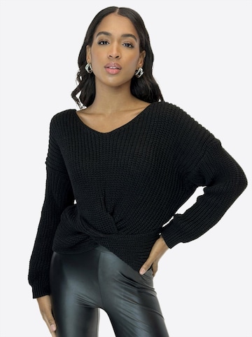 Elara Pullover in Schwarz: Vorderseite