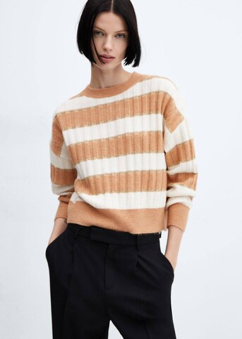 MANGO Sweater 'patronus' in Brown: front