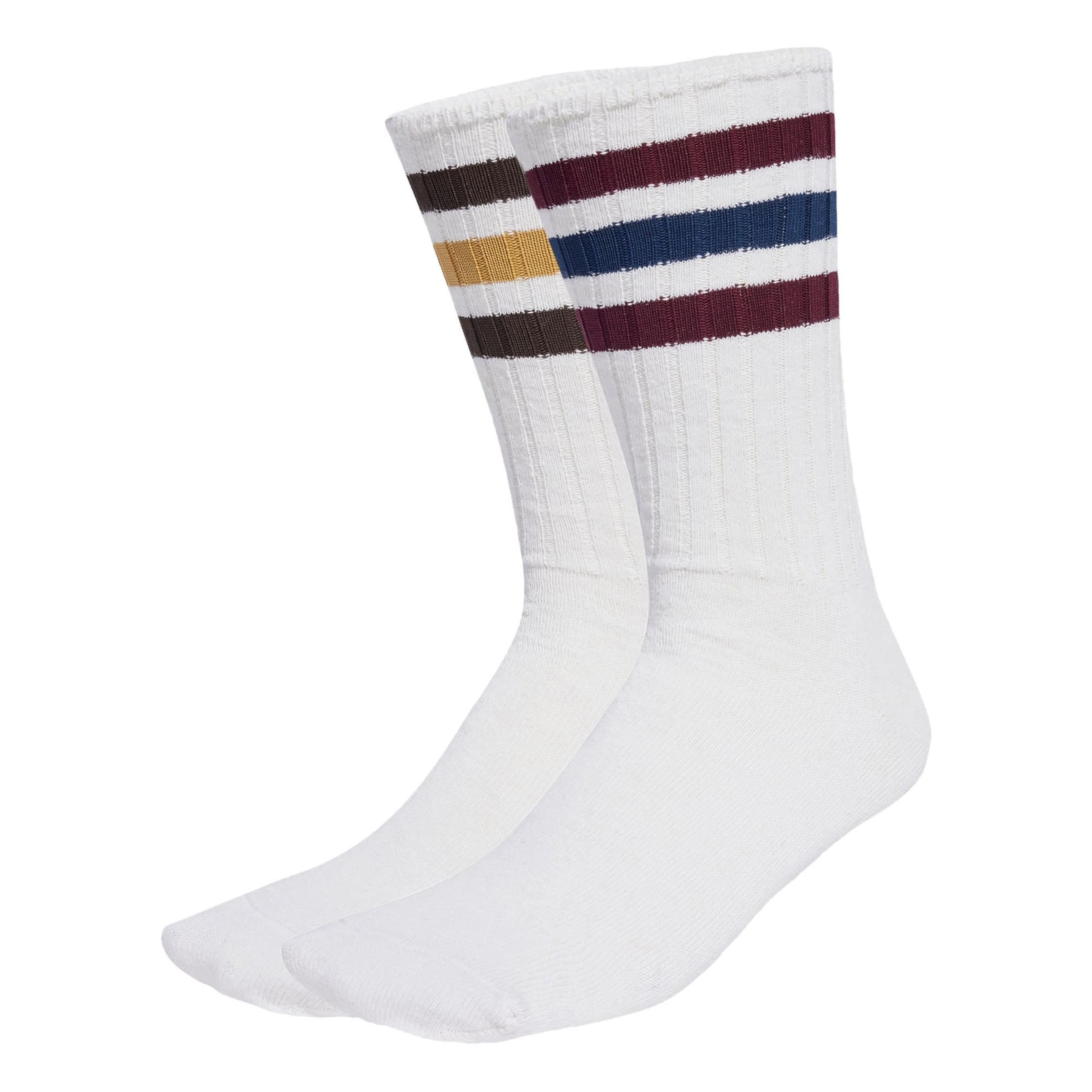 Chaussettes 'Ribbed Crew 2 Pairs' ADIDAS ORIGINALS en blanc : devant