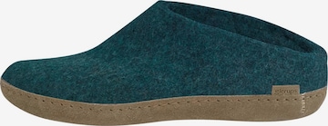 Glerups Hausschuh 'Classic' in Blau: Vorderseite