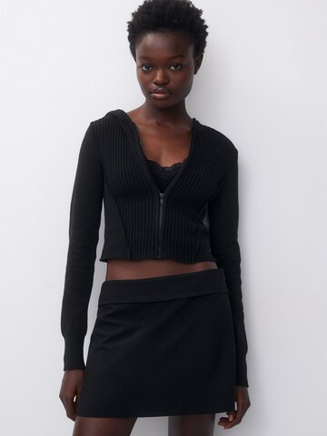 Cardigan Pull&Bear en noir : devant