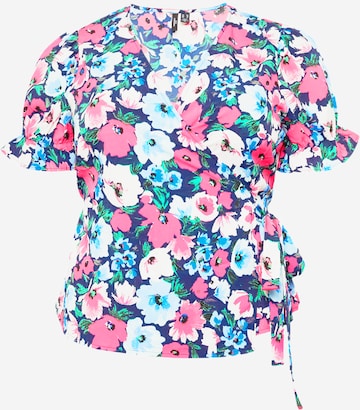 Vero Moda Curve Bluse 'CARY OLIVIA' in Blau: predná strana