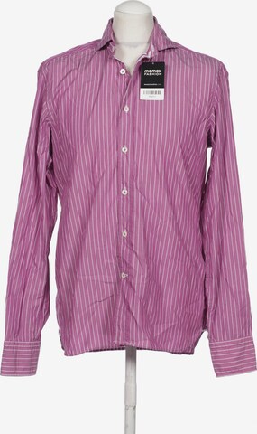 Van Laack Button Up Shirt in M in Purple: front