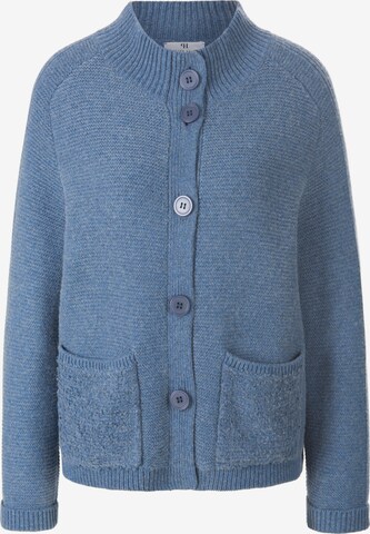 Peter Hahn Knit Cardigan in Blue: front