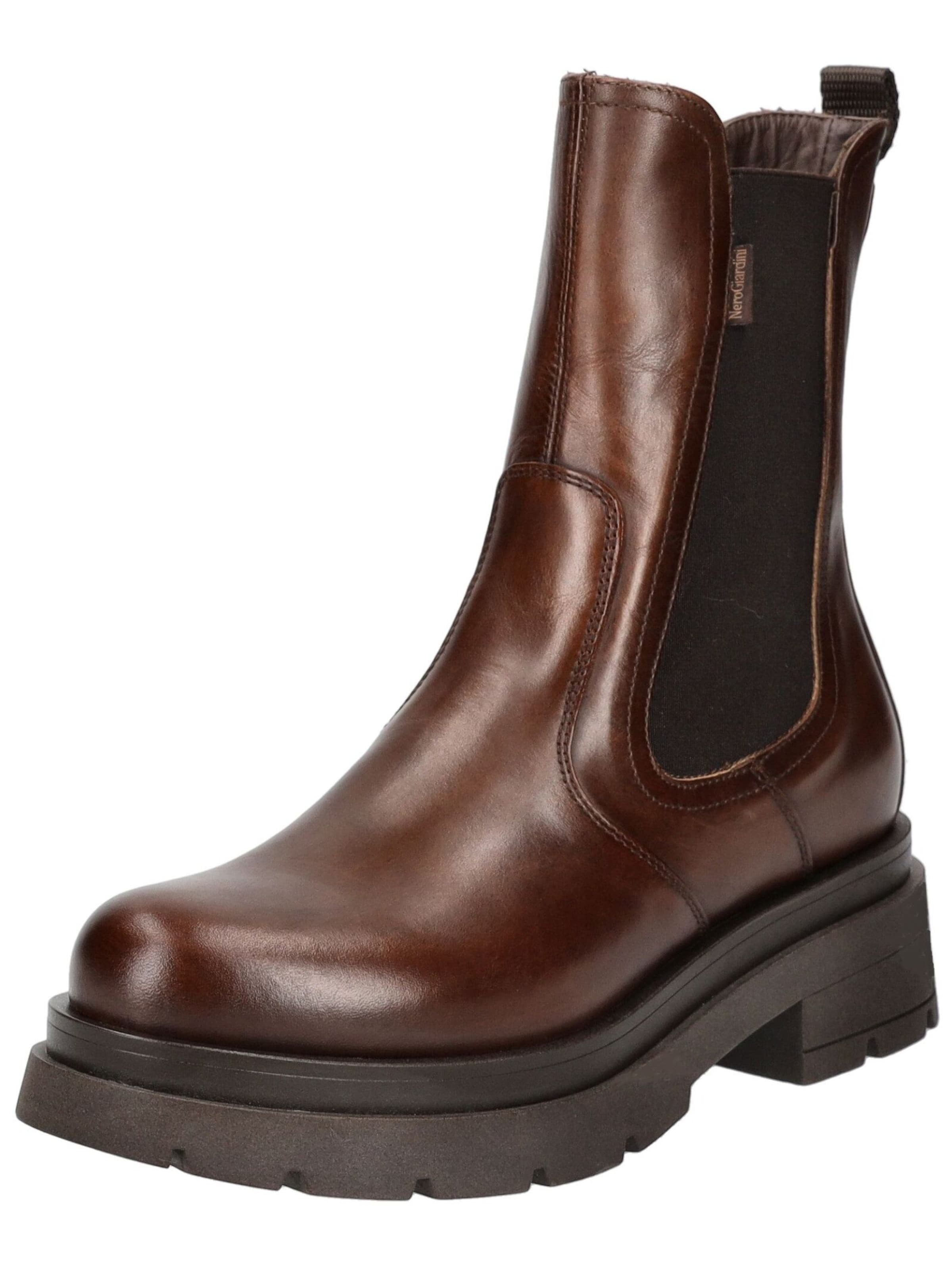 Chelsea Boots 'Delavato Gressan2' Nero Giardini en marron : devant