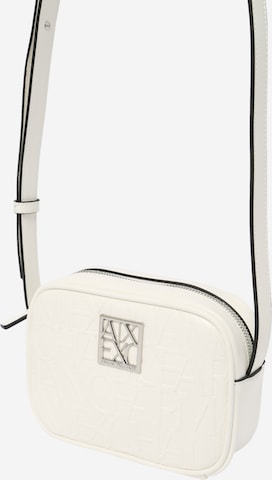 ARMANI EXCHANGE Чанта с презрамки в бяло: отпред