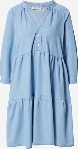 Robe-chemise Flowers for Friends en bleu : devant