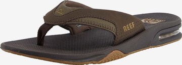 REEF T-Bar Sandals 'Fanning' in Brown: front