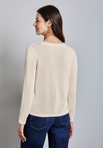 STREET ONE Strick-Look Shirt in Beige