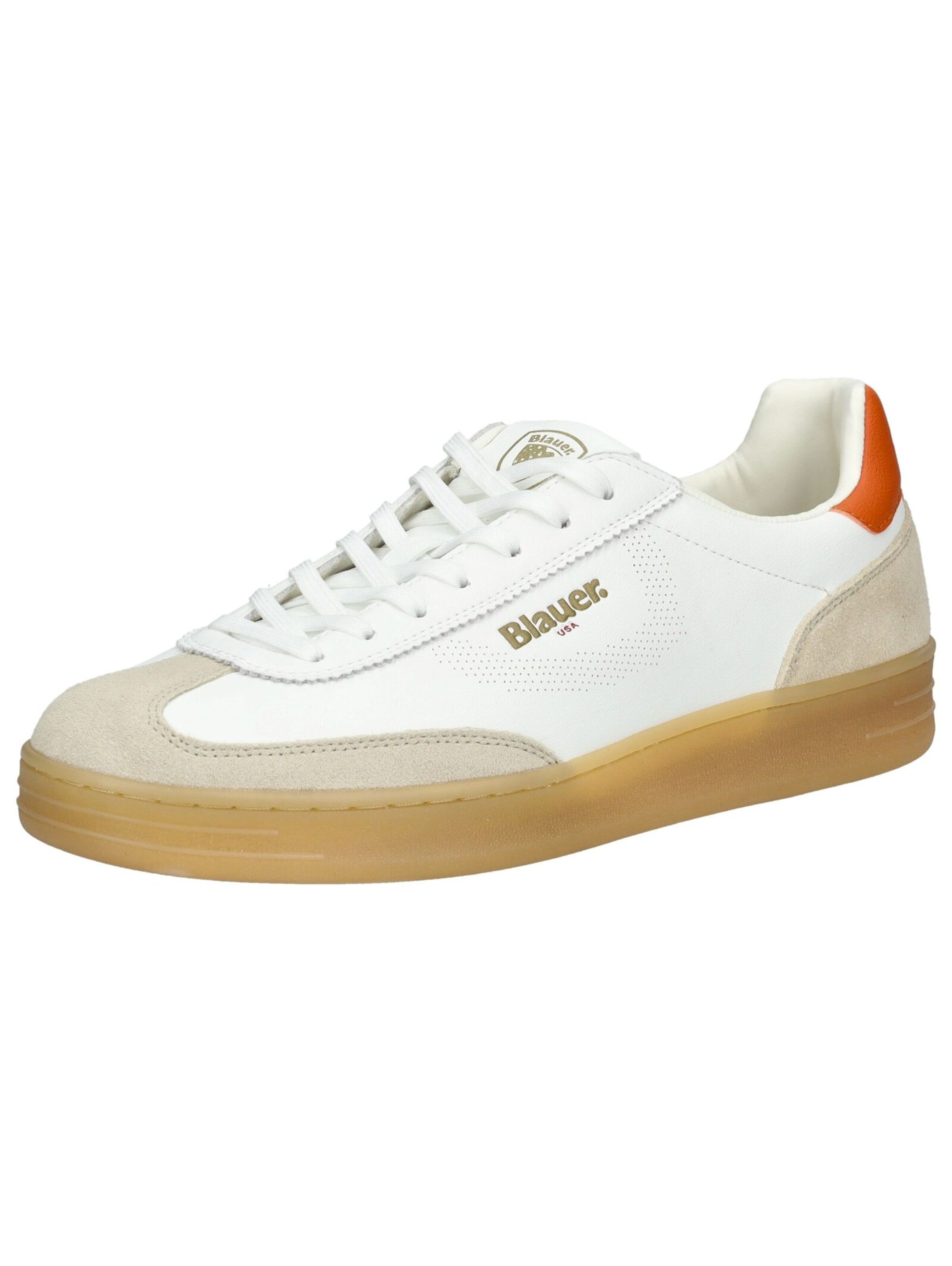 Sneaker bassa di Blauer.USA in bianco: frontale