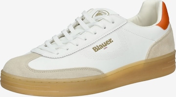 Sneaker bassa di Blauer.USA in bianco: frontale