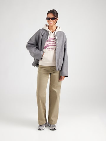 Superdry - Sweatshirt 'HIGH FLYERS' em cinzento