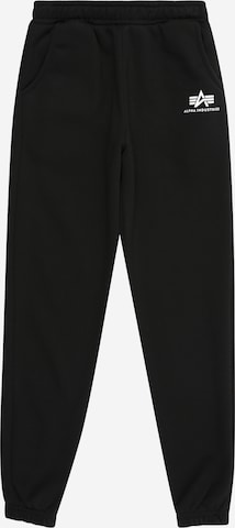 juoda ALPHA INDUSTRIES Siaurėjantis Kelnės: priekis